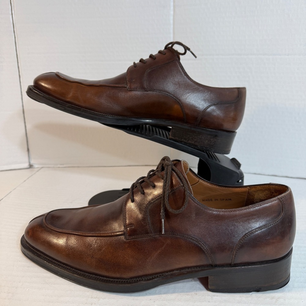 Magnanni Teodoro‎ Split‑Toe Brown Leather Derby Oxford Men's 10 Spain Luxury